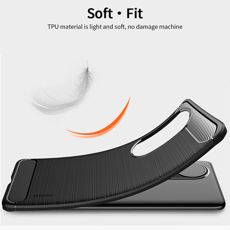 For Huawei P50 Pro MOFI Gentleness Series Brushed Texture Carbon Fiber Soft TPU Case(Blue) - Huawei Cases by MOFI | Online Shopping South Africa | PMC TechLife | Buy Now Pay Later Mobicred