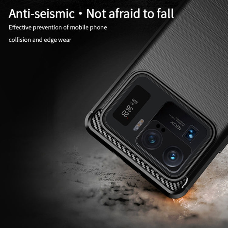 For Xiaomi Mi 11 Ultra MOFI Gentleness Series Brushed Texture Carbon Fiber Soft TPU Case(Gray)