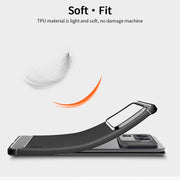 For Xiaomi Mi 11 Ultra MOFI Gentleness Series Brushed Texture Carbon Fiber Soft TPU Case(Red)