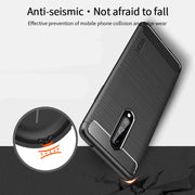For OnePlus 8 MOFI Gentleness Series Brushed Texture Carbon Fiber Soft TPU Case(Gray)