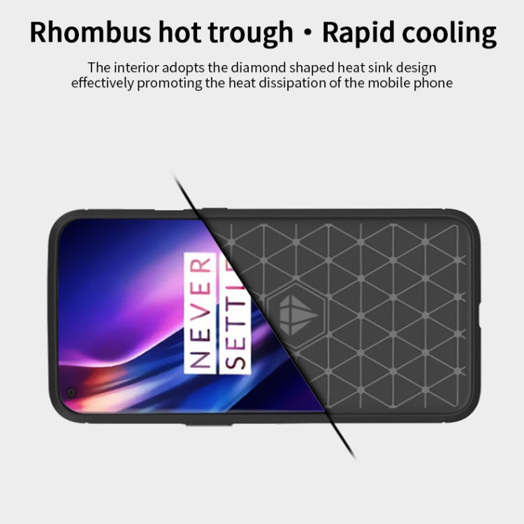 For OnePlus 8 MOFI Gentleness Series Brushed Texture Carbon Fiber Soft TPU Case(Red) - OnePlus Cases by MOFI | Online Shopping South Africa | PMC TechLife | Buy Now Pay Later Mobicred