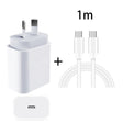 20W PD 3.0 Travel Fast Charger Power Adapter with USB-C / Type-C to Type-C Fast Charge Data Cable, AU Plug(1m) - USB Charger by PMC TechLife | Online Shopping South Africa | PMC TechLife | Buy Now Pay Later Mobicred