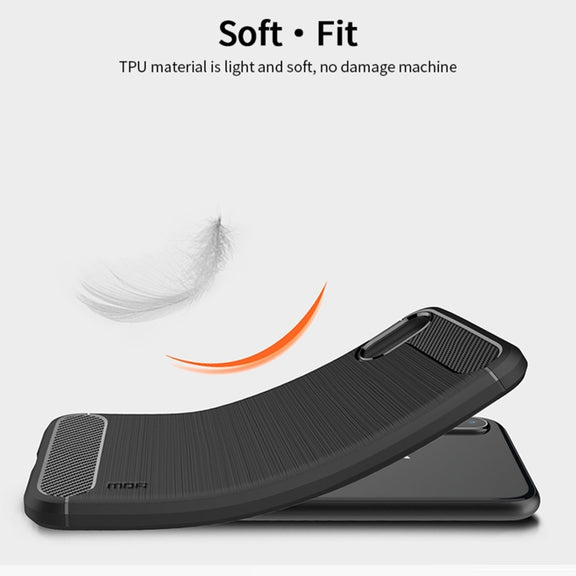 For Sony Xperia ACE ll MOFI Gentleness Series Brushed Texture Carbon Fiber Soft TPU Case(Red)
