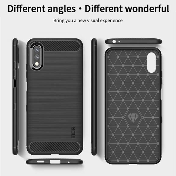 For Sony Xperia ACE ll MOFI Gentleness Series Brushed Texture Carbon Fiber Soft TPU Case(Red)