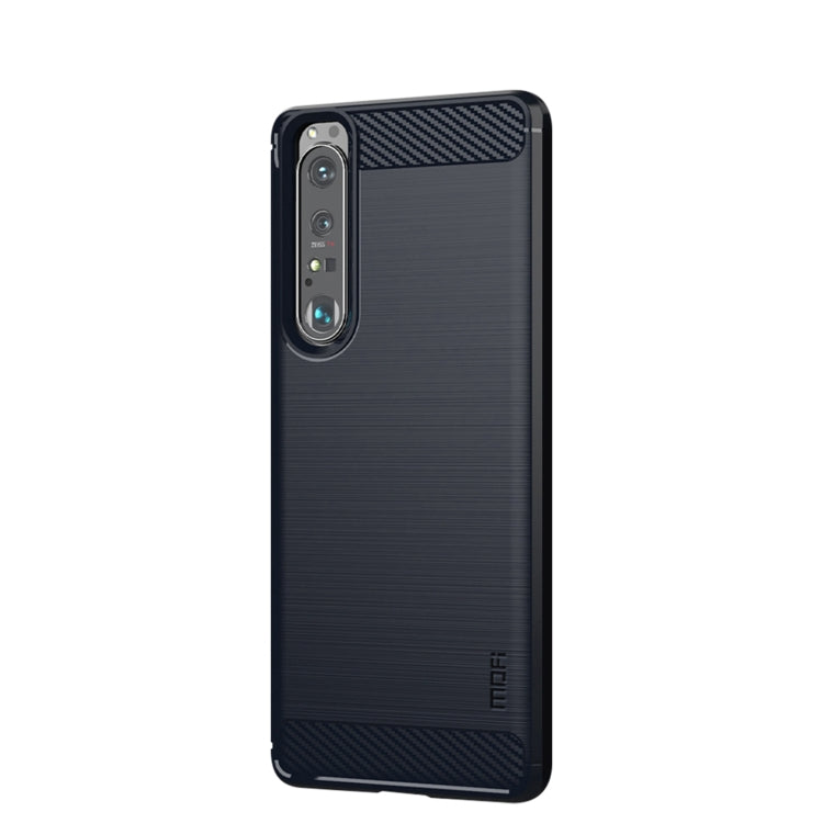 For Sony Xperia 1 lll MOFI Gentleness Series Brushed Texture Carbon Fiber Soft TPU Case(Blue) - free shipping - PMC TechLife - Order now!