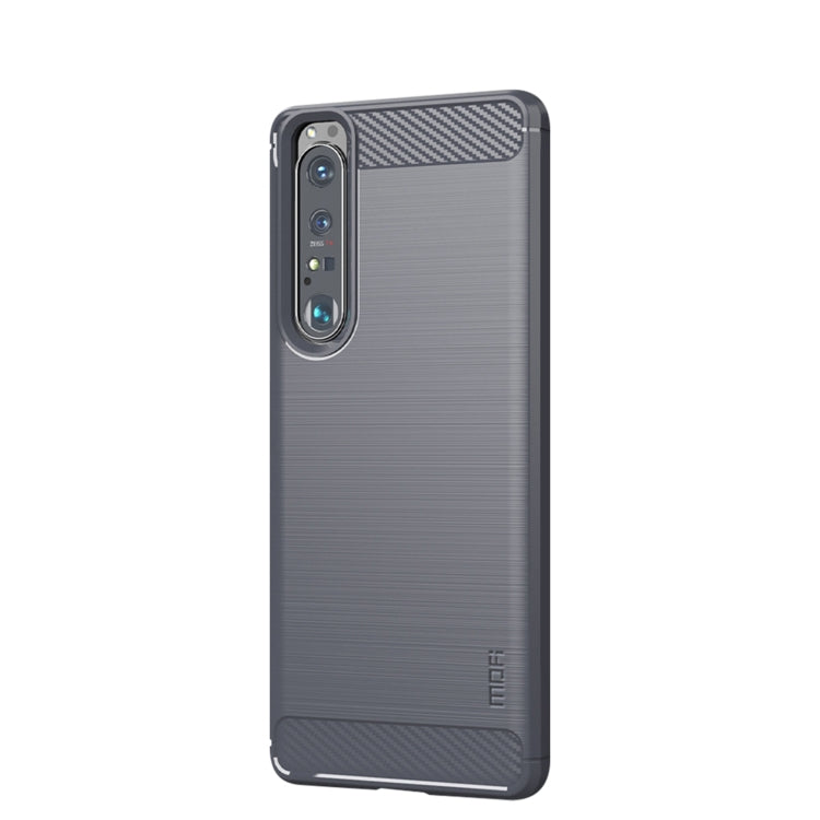 For Sony Xperia 1 lll MOFI Gentleness Series Brushed Texture Carbon Fiber Soft TPU Case(Gray) - Sony Cases by MOFI | Online Shopping South Africa | PMC TechLife | Buy Now Pay Later Mobicred