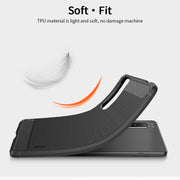 For Sony Xperia 1 lll MOFI Gentleness Series Brushed Texture Carbon Fiber Soft TPU Case(Gray)