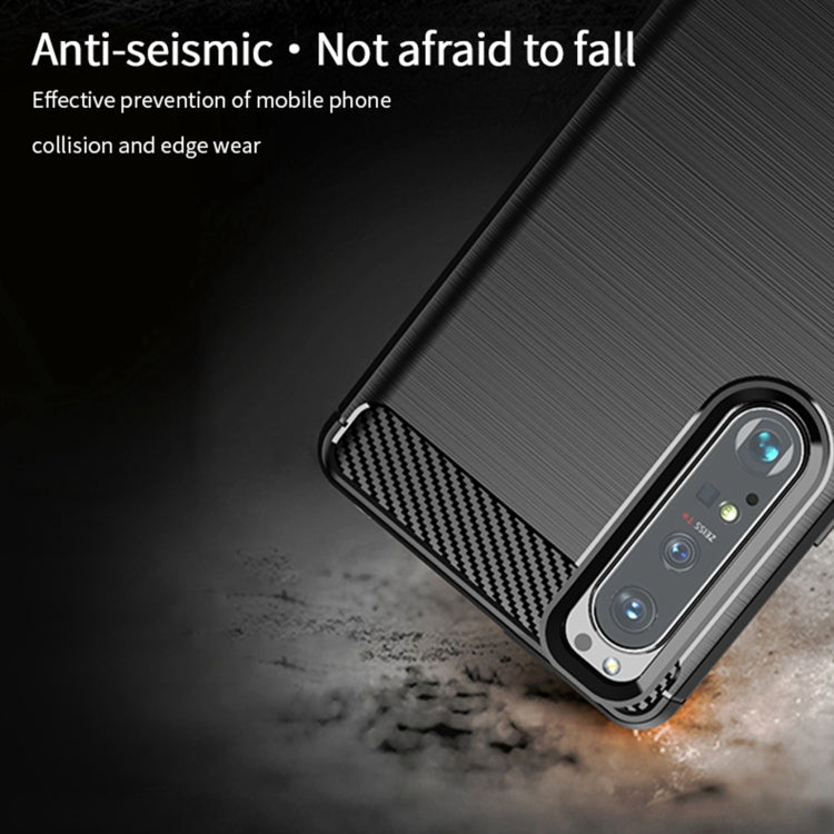 For Sony Xperia 1 lll MOFI Gentleness Series Brushed Texture Carbon Fiber Soft TPU Case(Gray) - Sony Cases by MOFI | Online Shopping South Africa | PMC TechLife | Buy Now Pay Later Mobicred