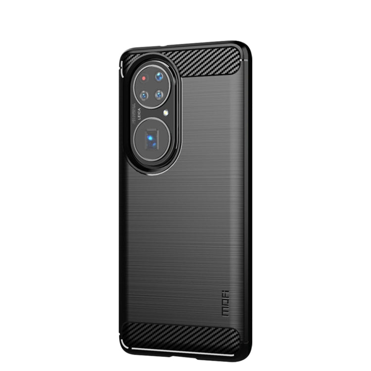 For Huawei P50 MOFI Gentleness Series Brushed Texture Carbon Fiber Soft TPU Case(Black) - Huawei Cases by MOFI | Online Shopping South Africa | PMC TechLife | Buy Now Pay Later Mobicred