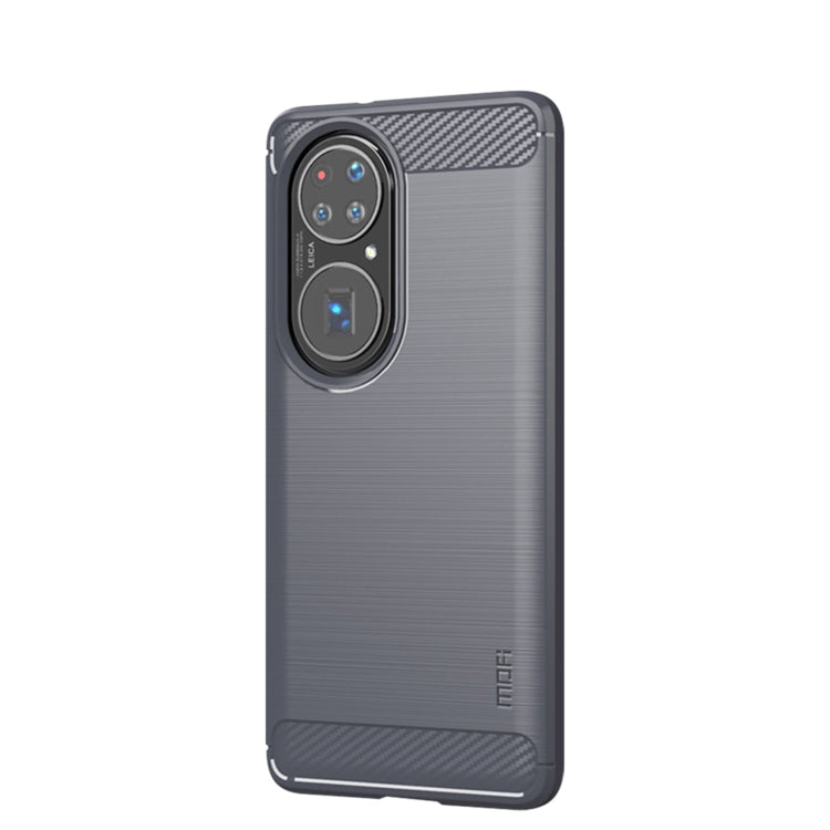 For Huawei P50 MOFI Gentleness Series Brushed Texture Carbon Fiber Soft TPU Case(Gray) - Huawei Cases by MOFI | Online Shopping South Africa | PMC TechLife | Buy Now Pay Later Mobicred