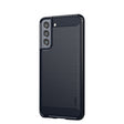 For Samsung Galaxy S21 FE MOFI Gentleness Series Brushed Texture Carbon Fiber Soft TPU Case(Blue) - Galaxy Phone Cases by MOFI | Online Shopping South Africa | PMC TechLife