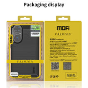 For Samsung Galaxy S21 FE MOFI Gentleness Series Brushed Texture Carbon Fiber Soft TPU Case(Red)