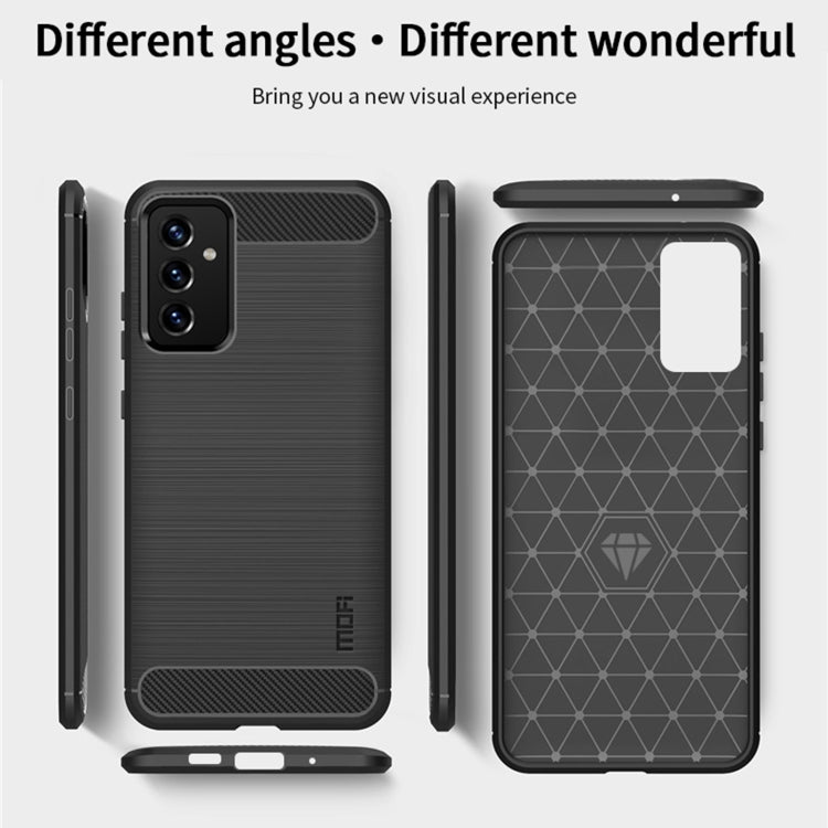 For Samsung Galaxy A82 / Quantum2 MOFI Gentleness Series Brushed Texture Carbon Fiber Soft TPU Case(Blue) - Galaxy Phone Cases by MOFI | Online Shopping South Africa | PMC TechLife | Buy Now Pay Later Mobicred