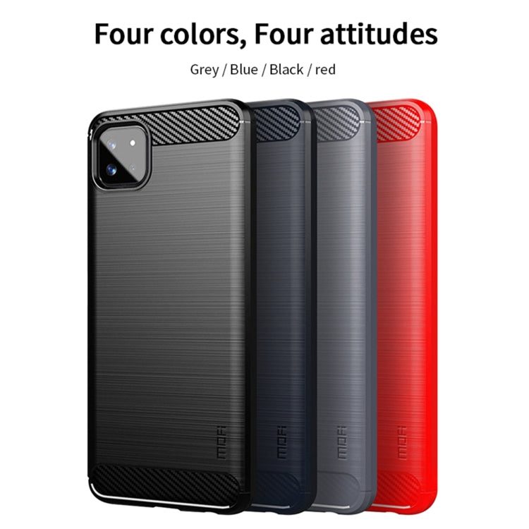For Samsung Galaxy A22 5G MOFI Gentleness Series Brushed Texture Carbon Fiber Soft TPU Case(Black) - Galaxy Phone Cases by MOFI | Online Shopping South Africa | PMC TechLife