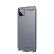 For Samsung Galaxy A22 5G MOFI Gentleness Series Brushed Texture Carbon Fiber Soft TPU Case(Gray)