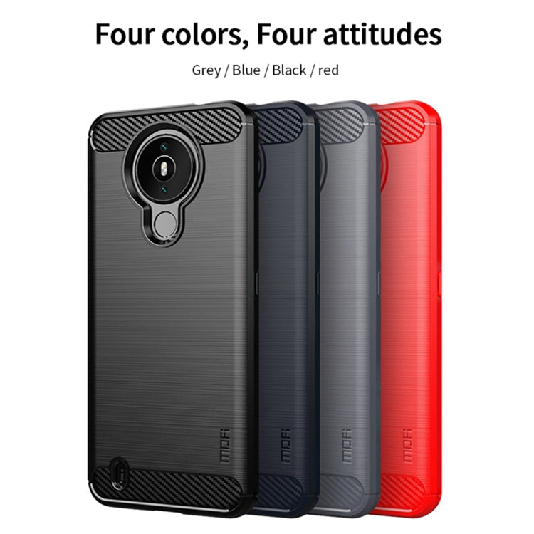 For Nokia 1.4 MOFI Gentleness Series Brushed Texture Carbon Fiber Soft TPU Case(Gray) - Nokia Cases by MOFI | Online Shopping South Africa | PMC TechLife