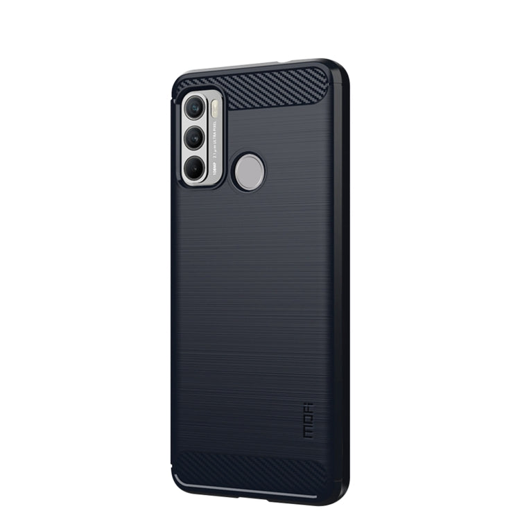 For Motorola G60 / G40 Fusion MOFI Gentleness Series Brushed Texture Carbon Fiber Soft TPU Case(Blue) - Motorola Cases by MOFI | Online Shopping South Africa | PMC TechLife