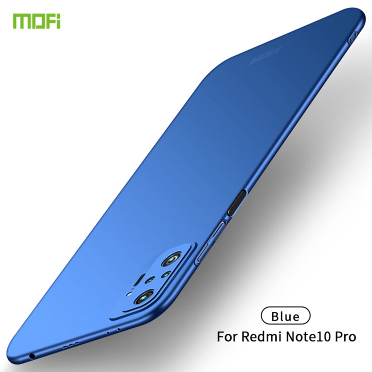 For Xiaomi Redmi Note10 Pro MOFI Frosted PC Ultra-thin Hard Case(Blue) - Xiaomi Cases by MOFI | Online Shopping South Africa | PMC TechLife