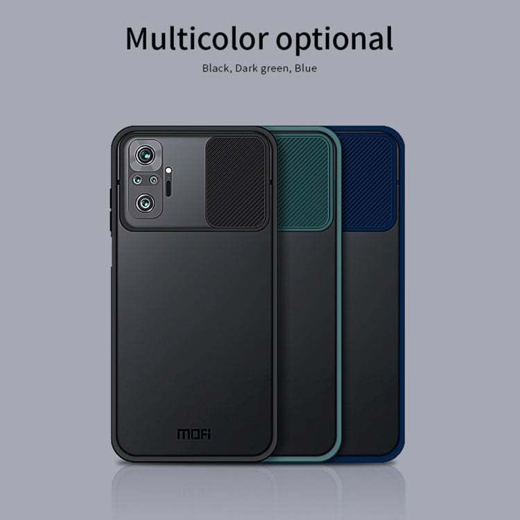 For Xiaomi Redmi Note 10 Pro / Note 10 Pro Max MOFI Xing Dun Series Translucent Frosted PC + TPU Privacy Anti-glare Shockproof All-inclusive Protective Case(Blue) - Xiaomi Cases by MOFI | Online Shopping South Africa | PMC TechLife | Buy Now Pay Later Mobicred