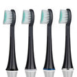 4 PCS Toothbrush Heads and Caps for Mornwell D01/D02 Electric Toothbrushes(Black D902) - Replacement Brush Heads by PMC TechLife | Online Shopping South Africa | PMC TechLife | Buy Now Pay Later Mobicred