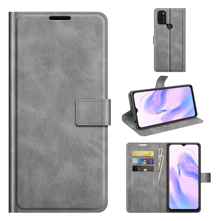 For Blackview A70 Retro Calf Pattern Buckle Horizontal Flip Leather Case with Holder & Card Slots & Wallet(Grey) - More Brand by PMC TechLife | Online Shopping South Africa | PMC TechLife | Buy Now Pay Later Mobicred