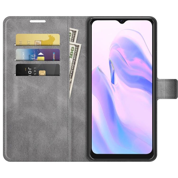 For Blackview A70 Retro Calf Pattern Buckle Horizontal Flip Leather Case with Holder & Card Slots & Wallet(Grey) - More Brand by PMC TechLife | Online Shopping South Africa | PMC TechLife | Buy Now Pay Later Mobicred