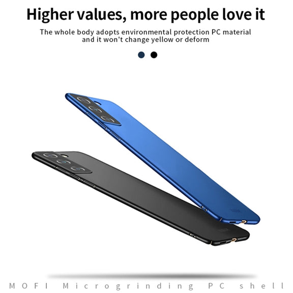For Samsung Galaxy S21 FE MOFI Frosted PC Ultra-thin Hard Case(Blue)