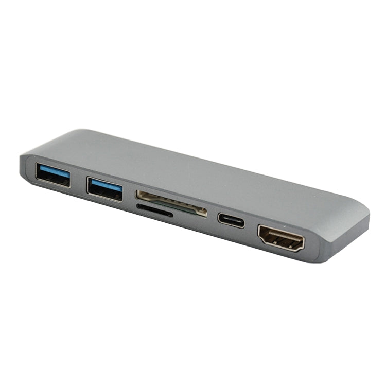 WS-15 6 in 1 Type-C to HDMI + USB 3.0 x 2 + SD + TF + PD HUB Converter - USB HUB by PMC Jewellery | Online Shopping South Africa | PMC Jewellery | Buy Now Pay Later Mobicred