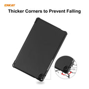 ENKAY PU Leather + Plastic Case with Three-folding Holder for Huawei MatePad T8 / Honor Tablet X7(Black)