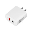 TE-PD01 PD 20W + QC3.0 USB Dual Ports Quick Charger with Indicator Light, US Plug(White) - USB Charger by PMC TechLife | Online Shopping South Africa | PMC TechLife | Buy Now Pay Later Mobicred