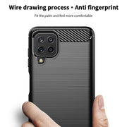 For Samsung Galaxy A22 4G MOFI Gentleness Series Brushed Texture Carbon Fiber Soft TPU Case(Gray)