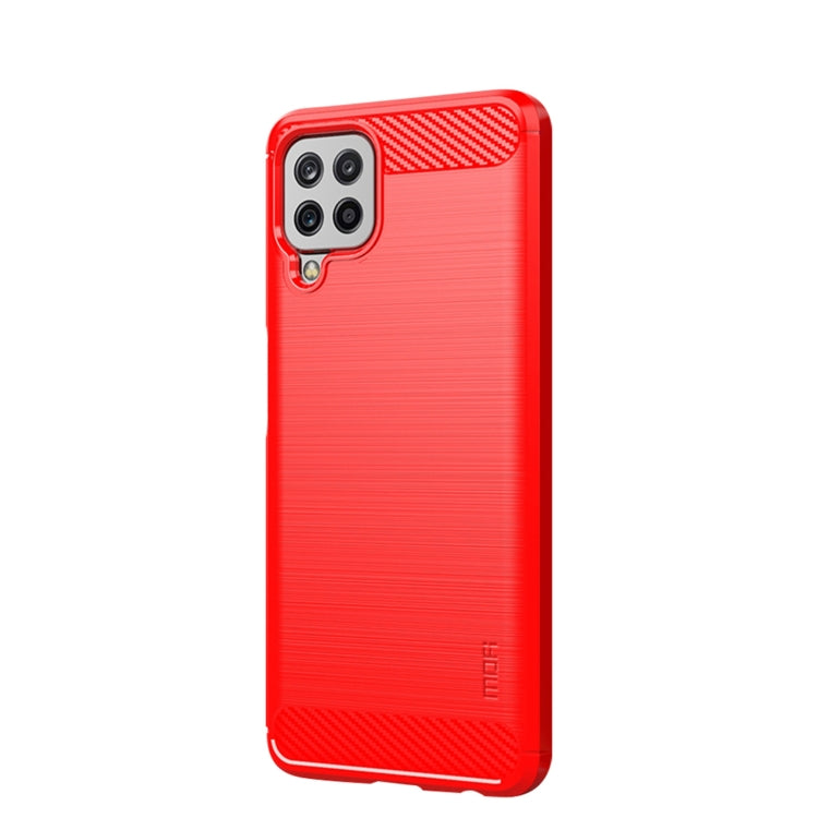 For Samsung Galaxy A22 4G MOFI Gentleness Series Brushed Texture Carbon Fiber Soft TPU Case(Red) - Galaxy Phone Cases by MOFI | Online Shopping South Africa | PMC TechLife | Buy Now Pay Later Mobicred