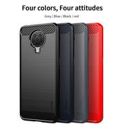 For Nokia G10 / G20 / 6.3 MOFI Gentleness Series Brushed Texture Carbon Fiber Soft TPU Case(Black)