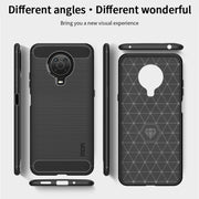 For Nokia G10 / G20 / 6.3 MOFI Gentleness Series Brushed Texture Carbon Fiber Soft TPU Case(Blue)