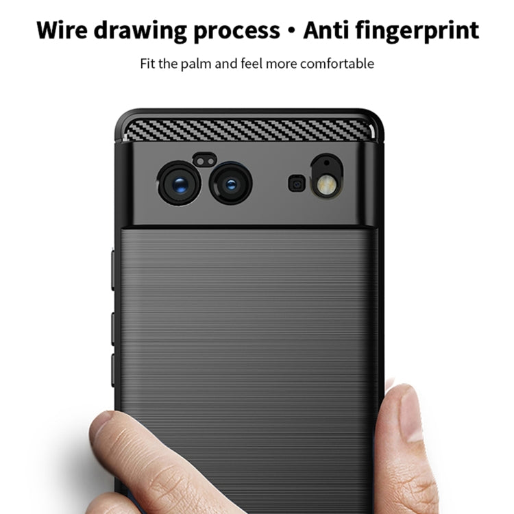 For Google Pixel 6 MOFI Gentleness Series Brushed Texture Carbon Fiber Soft TPU Case(Blue) - Google Cases by MOFI | Online Shopping South Africa | PMC TechLife