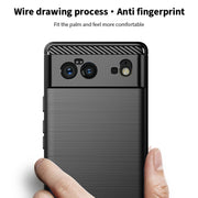 For Google Pixel 6 MOFI Gentleness Series Brushed Texture Carbon Fiber Soft TPU Case(Blue)