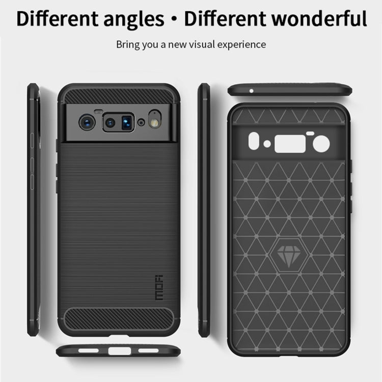 For Google Pixel 6 Pro MOFI Gentleness Series Brushed Texture Carbon Fiber Soft TPU Case(Black) - Google Cases by MOFI | Online Shopping South Africa | PMC TechLife | Buy Now Pay Later Mobicred
