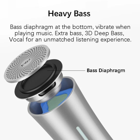 EWA A115 Portable Metal Bluetooth Speaker 105H Power Hifi Stereo Outdoor Subwoofer(Gold)