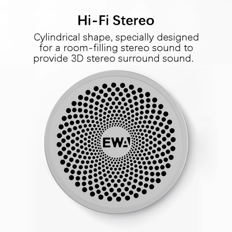 EWA A115 Portable Metal Bluetooth Speaker 105H Power Hifi Stereo Outdoor Subwoofer(Blue)