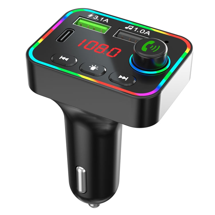 F4 Car MP3 Player FM Transmitter Colorful Backlight USB Charger Dual USB Car Accessories - Bluetooth Car Kits by PMC TechLife | Online Shopping South Africa | PMC TechLife | Buy Now Pay Later Mobicred