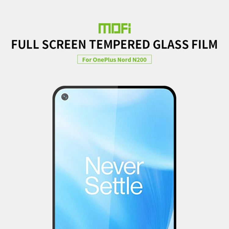 For OnePlus Nord N200 MOFI 9H 2.5D Full Screen Tempered Glass Film(Black) - OnePlus Tempered Glass by MOFI | Online Shopping South Africa | PMC TechLife