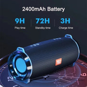 T&G TG192 LED Flashing Light Portable Wireless Bass 3D Stereo Bluetooth Speaker, Support FM / TF Card / USB(Green)