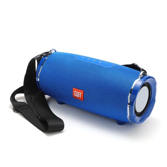 T&G TG187 Portable Water-resistant Wireless Bass Surround Bluetooth Speaker with Shoulder Strap, Support FM / TF  Card(Blue)