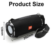 T&G TG187 Portable Water-resistant Wireless Bass Surround Bluetooth Speaker with Shoulder Strap, Support FM / TF  Card(Red)