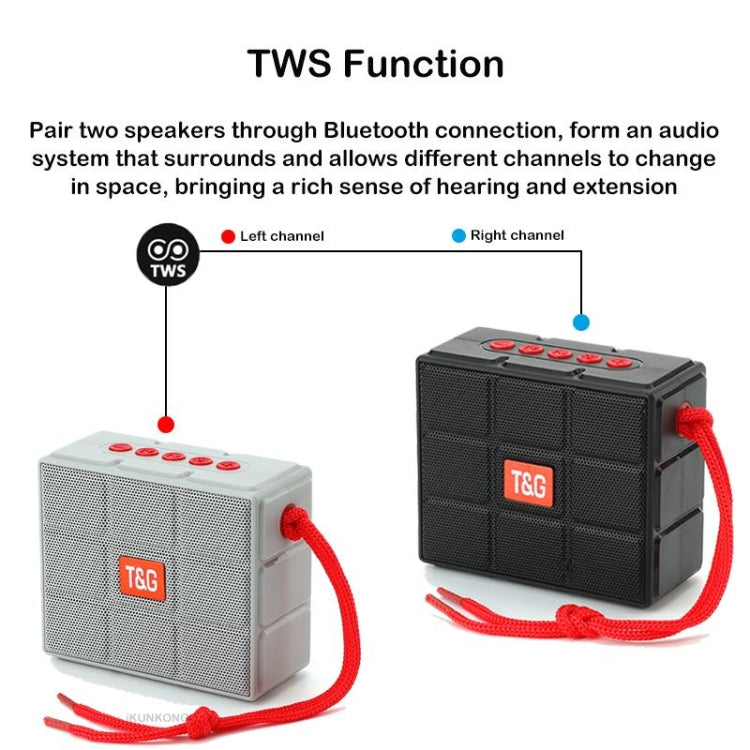 T&G TG311 LED Flashlight Portable Bluetooth Speaker, Support TF Card / FM / 3.5mm AUX / U Disk(Gray) - free shipping - PMC Jewellery - Order now!