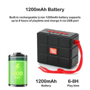 T&G TG311 LED Flashlight Portable Bluetooth Speaker, Support TF Card / FM / 3.5mm AUX / U Disk(Red)