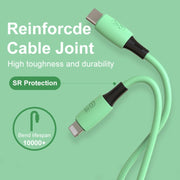 ENKAY Hat-Prince ENK-CB209 PD 20W 3A Type-C to 8 Pin Silicone Data Sync Fast Charging Cable, Cable Length: 1.2m(Pink)