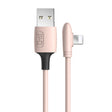 ENKAY Hat-Prince ENK-CB210 2.4A USB to 8 Pin 90 Degree Elbow Silicone Data Sync Fast Charging Cable, Cable Length: 1.2m(Pink) - Normal Style Cable by ENKAY | Online Shopping South Africa | PMC TechLife | Buy Now Pay Later Mobicred