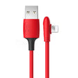 ENKAY Hat-Prince ENK-CB211 2.4A USB to 8 Pin 90 Degree Elbow Silicone Data Sync Fast Charging Cable, Cable Length: 1.8m(Red) - Normal Style Cable by ENKAY | Online Shopping South Africa | PMC TechLife | Buy Now Pay Later Mobicred