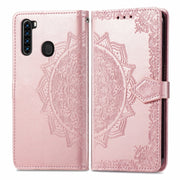 For Blackview A80 Pro Mandala Flower Embossed Horizontal Flip Leather Case with Holder & Three Card Slots & Wallet & Lanyard(Rose Gold)